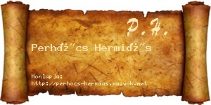 Perhócs Hermiás névjegykártya